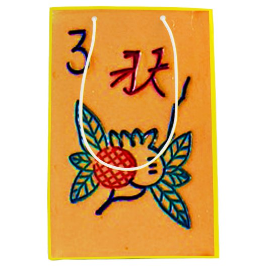  Mah Jongg Flower Gift Bags Medium Cadeauzakje (Voorkant)