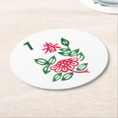 Mah Jongg Flower Onderzetter (Gebogen)