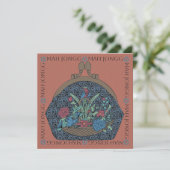 Mah Jongg Flower Purse Flat Kaart (Staand voorkant)