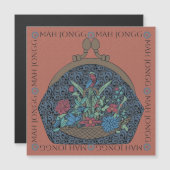 Mah Jongg Flower Purse Flat Magnet (Voorkant / Achterkant)