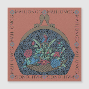 Mah Jongg Flower Purse Flat Magnet