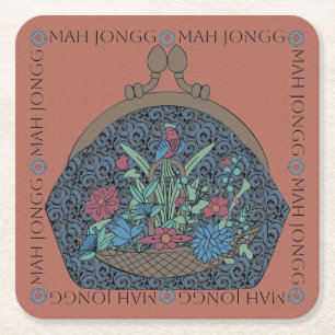Mah Jongg Flower Purse Onderzetters