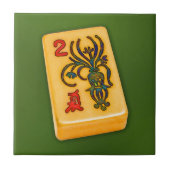 Mah Jongg Flower Tile Tegeltje (Voorkant)