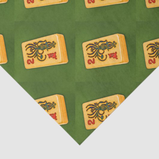 Mah Jongg Flower Tile Tissuepapier (Detail)