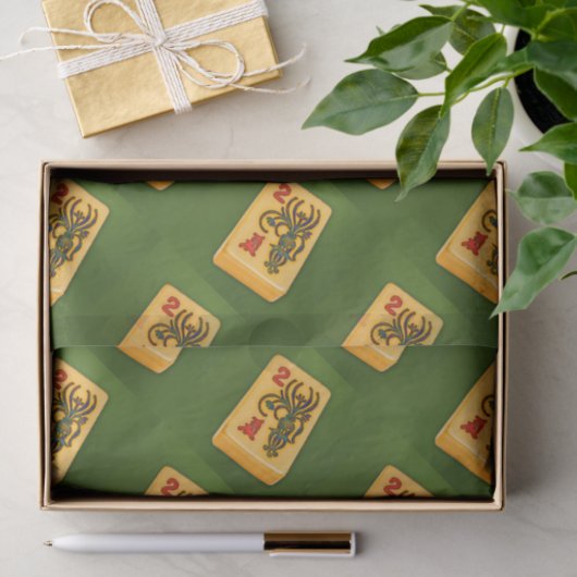 Mah Jongg Flower Tile Tissuepapier (Geschenk)