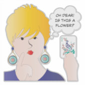 Mah Jongg Flower Vinyl Sticker (Voorkant)