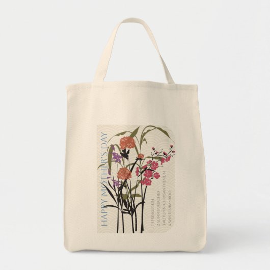 Mah Jongg Flowers Moeder Tas (Voorkant)