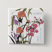 Mah Jongg Flowers Moeders Button (Voorkant)