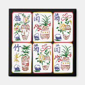 Mah Jongg Flowers & One Circles Magneet (Voorkant)