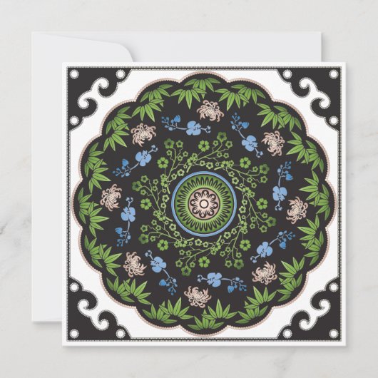 Mah Jongg Flowers/One Dot Flat Kaart (Voorkant)