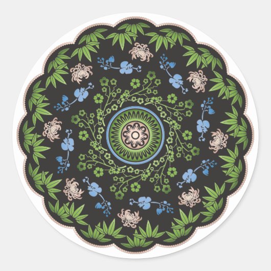 Mah Jongg Flowers/One Dot Stickers (Voorkant)