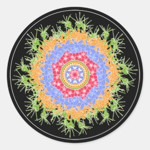 Mah Jongg Flowers Ronde Sticker