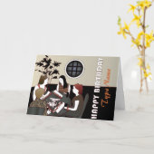 Mah Jongg Game Aangepaste Verjaardag Kaart (Gele Bloem)