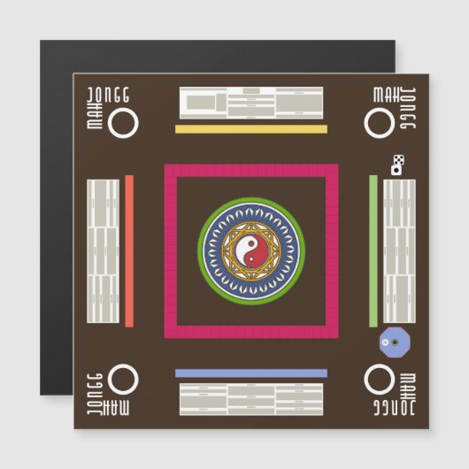 Mah Jongg Game Magnet Card (Voorkant / Achterkant)