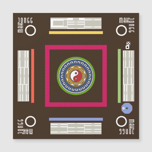 Mah Jongg Game Magnet Card (Voorkant)