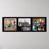 Mah Jongg Game Night Cats Poster (Voorkant)