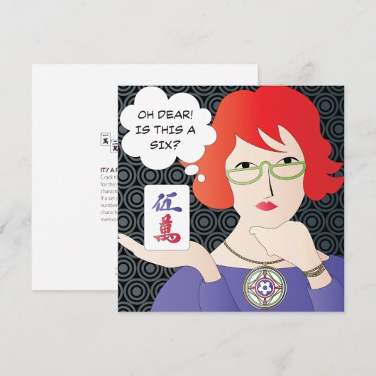 Mah Jongg Gezegden Cracks Flat Kaart (Voorkant / Achterkant)