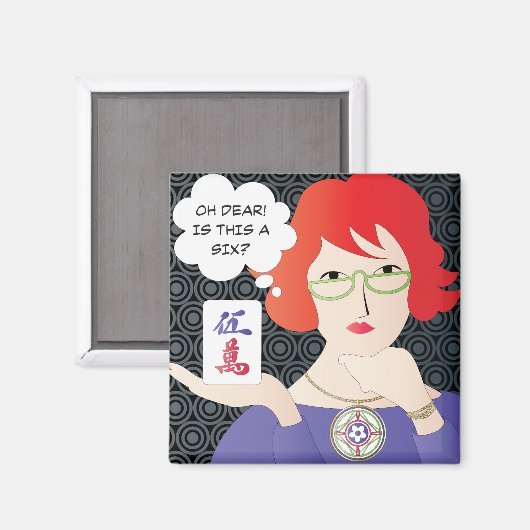 Mah Jongg Gezegden Cracks Magnet (Voorkant / Achterkant)