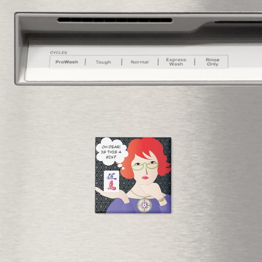 Mah Jongg Gezegden Cracks Magnet (Insitu (Vaatwasser))