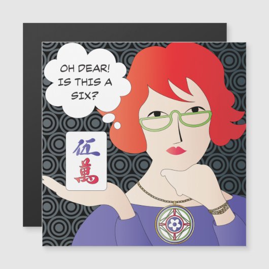 Mah Jongg Gezegden Cracks Magnet Kaart Magnetische Uitnodiging (Voorkant / Achterkant)