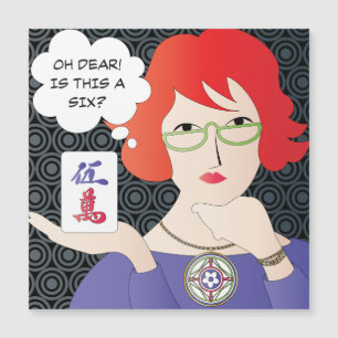 Mah Jongg Gezegden Cracks Magnet Kaart Magnetische Uitnodiging