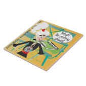 Mah Jongg Gezegden die Ahead schoppen Tegeltje (Zijkant)