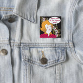 Mah Jongg Gezegden Flowers Pin Vierkante Button 5,1 Cm (In situ)