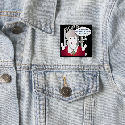 Mah Jongg Gezegden Heaven Vierkante Button 5,1 Cm (In situ)