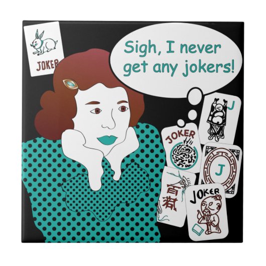 Mah Jongg Gezegden Jokers Tile Tegeltje (Voorkant)