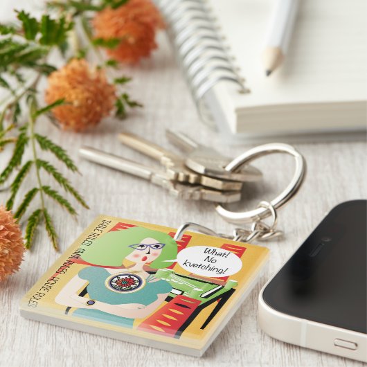 Mah Jongg Gezegden Kvetching Sleutelhanger (Voorkant Rechts)