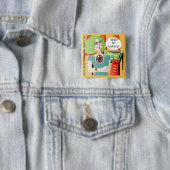 Mah Jongg Gezegden Kvetching Vierkante Button 5,1 Cm (In situ)