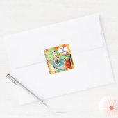 Mah Jongg Gezegden Kvetching Vierkante Sticker (Envelop)