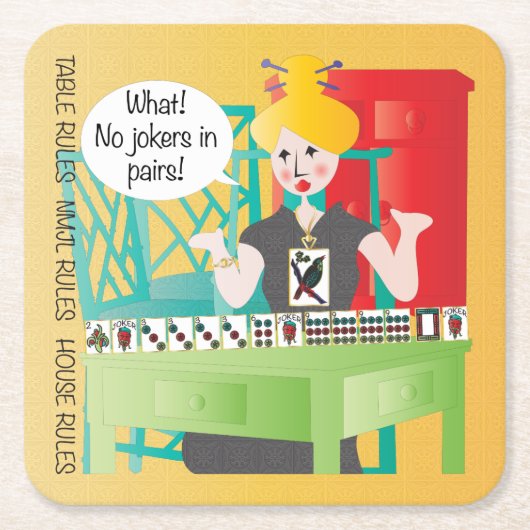 Mah Jongg Gezegden No Jokers Kartonnen Onderzetters (Voorkant)