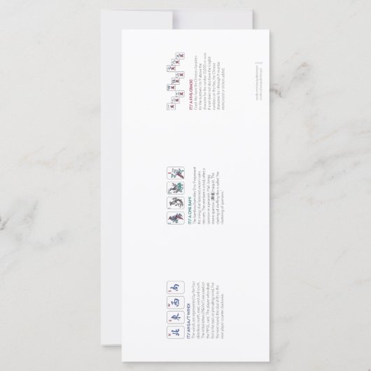 Mah Jongg Gezegden Oh Beste platte Kaart (Achterkant)