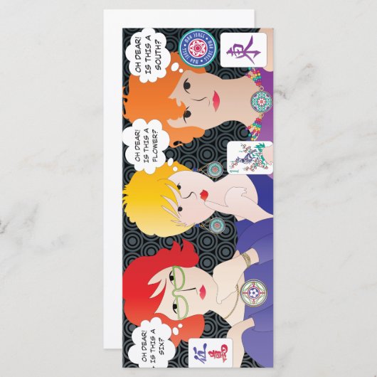 Mah Jongg Gezegden Oh Beste platte Kaart (Voorkant / Achterkant)