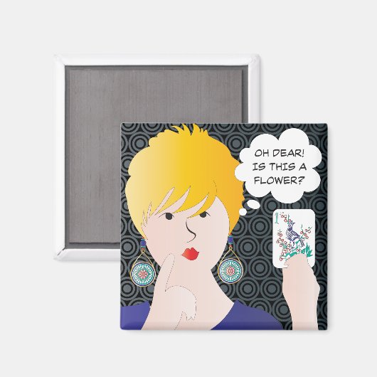 Mah Jongg Gezegden One Bam Magnet (Voorkant / Achterkant)