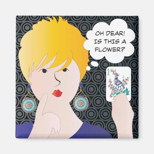 Mah Jongg Gezegden One Bam Magnet (Voorkant)