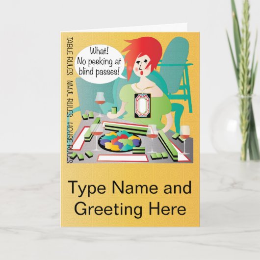 Mah Jongg Gezegden Peek Pass Kaart (Voorkant)