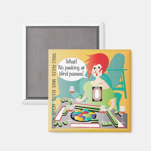 Mah Jongg Gezegden Peek Pass Magneet (Voorkant / Achterkant)