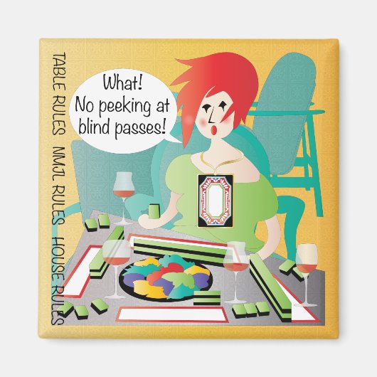 Mah Jongg Gezegden Peek Pass Magneet (Voorkant)