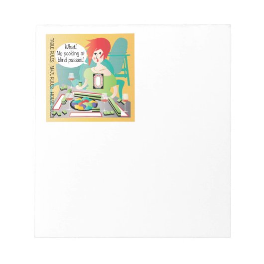 Mah Jongg Gezegden Peek Pass Notitieblok (Voorkant)