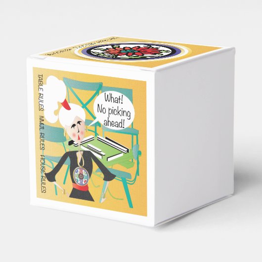 Mah Jongg Gezegden schoppen tegen kop Bedankdoosjes (Voorkant Zijde)