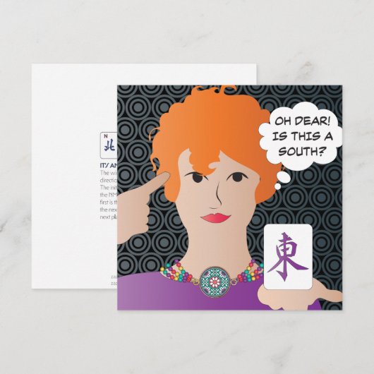 Mah Jongg Gezegden Winds Flat Kaart (Voorkant / Achterkant)