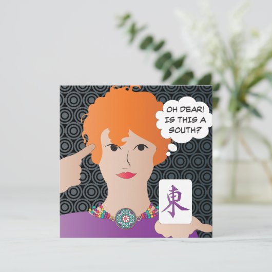 Mah Jongg Gezegden Winds Flat Kaart (Staand voorkant)