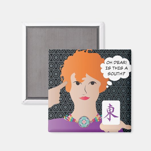 Mah Jongg Gezegden Winds Magnet (Voorkant / Achterkant)