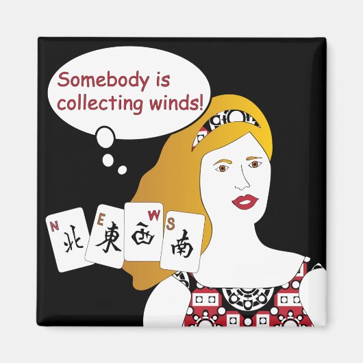 Mah Jongg Gezegden Winds Magnet (Voorkant)