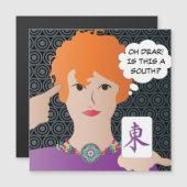 Mah Jongg Gezegden Winds Magnet Kaart (Voorkant / Achterkant)