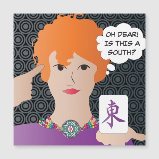 Mah Jongg Gezegden Winds Magnet Kaart (Voorkant)