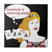 Mah Jongg Gezegden Winds Tile Tegeltje (Voorkant)