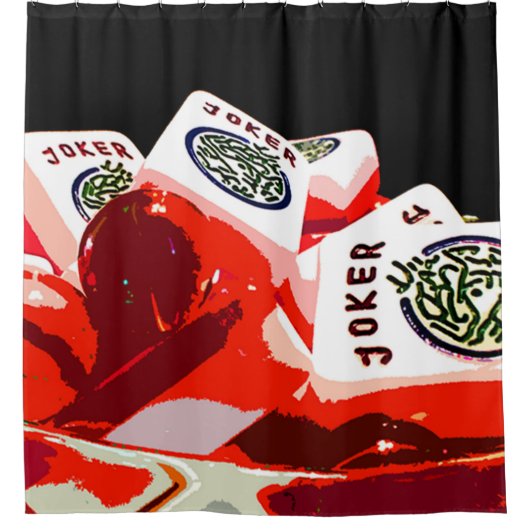 Mah Jongg Giant Joker Bowl Shower Curtain Douchegordijn (Voorkant)